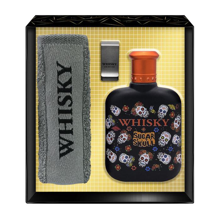 evaflor paris WHISKY SUGAR SKULL • Coffret Eau de Toilette 100 ml une serviette et un Money Clip • Parfum Homme