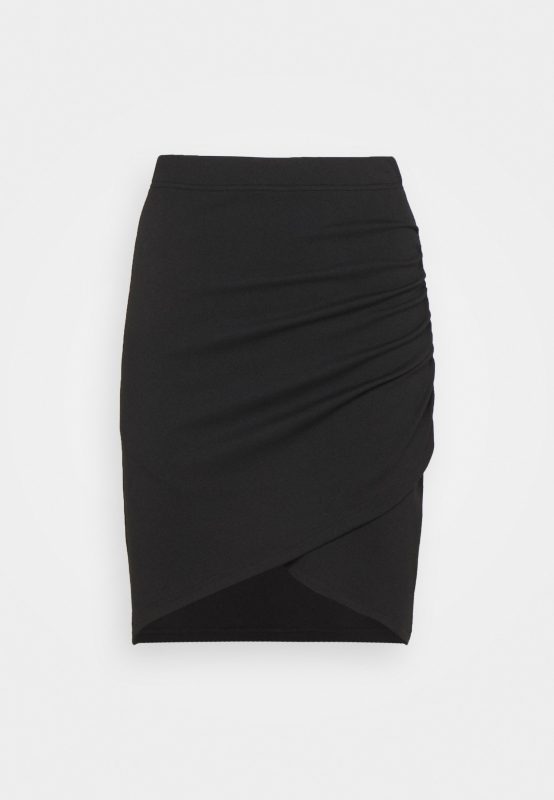 Even&odd Asymetric Overlap Wrap Mini High Waisted Skirt – Jupe Crayon Even&Odd Soldes