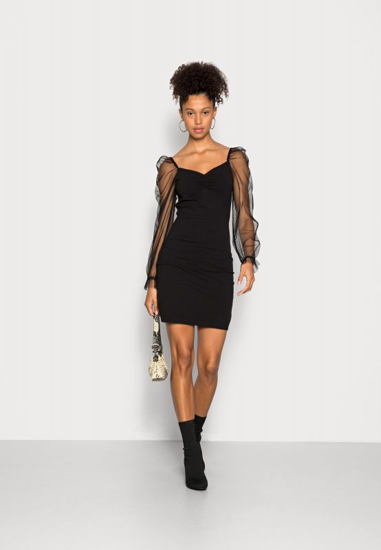even&odd LONG PUFF SLEEVES RUSHING BODYCON DRESS – Robe de soirée Even&Odd en remise