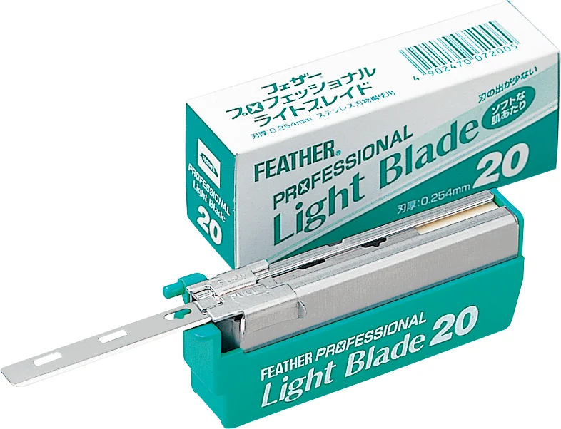 fejic FEATHER PL-20 20 lames pour rasoirs de la série Artist ClubPeaux sensibles barbes légères
