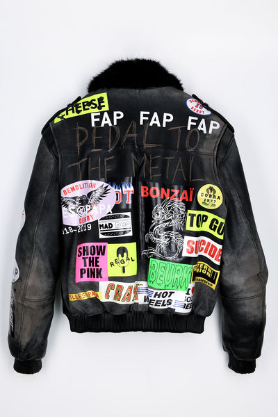 Filles A Papa BOMBER FURY EN CUIR