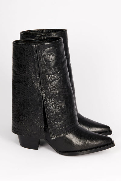 filles a papa DALLAS BASSE CROCO NOIR