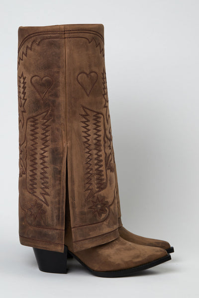 filles a papa DALLAS HAUTE EN CUIR USÉ