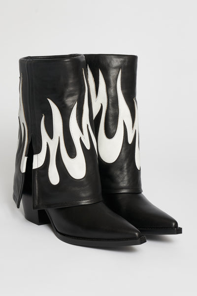 Filles A Papa FIRE BASSE NOIR/BLANC