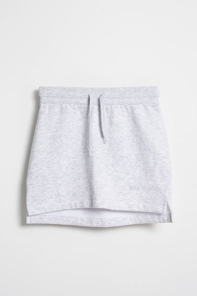 Filles A Papa GREY FLEECE MINI SKIRT