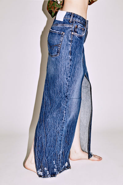 Filles A Papa JUPE BLEUE UPCYCLED
