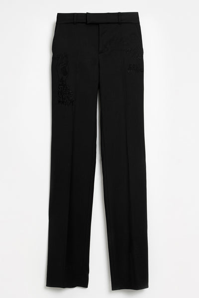 filles a papa MATT EMBROIDERY BLACK