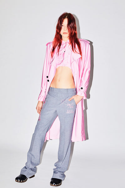 Filles A Papa MATT EMBROIDERY GREY/PINK