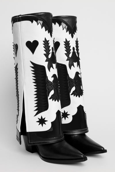 Filles A Papa TEXAS HAUTE NOIRE ET BLANCHE