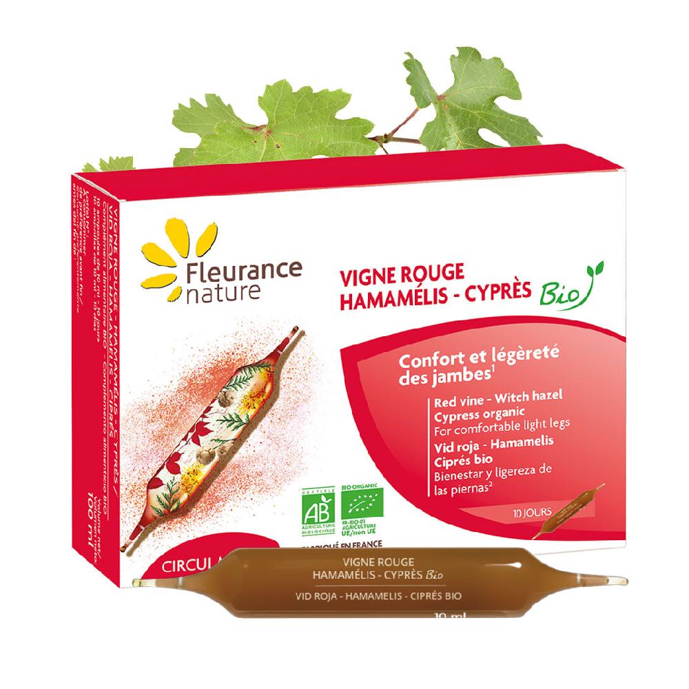 fleurance nature Ampoules de Vigne rouge-Hamamélis-Cyprès Bio