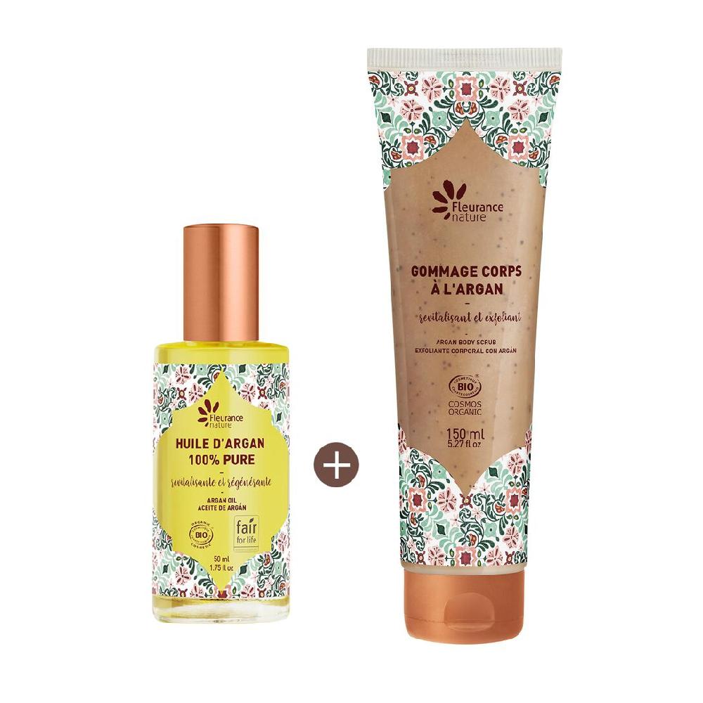 fleurance nature Duo Argan : Huile d'Argan + Gommage Corps