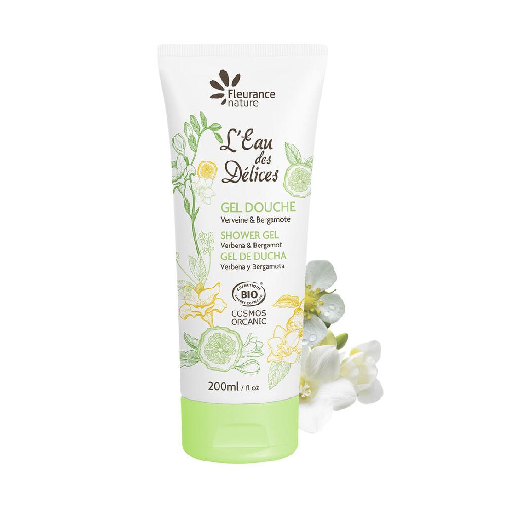 fleurance nature Gel douche parfumé à l'Eau des Délices Verveine & Bergamote 200 ml