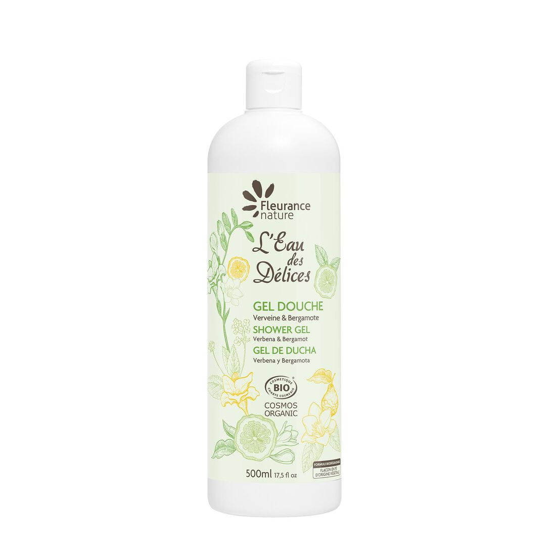 fleurance nature Gel douche parfumé à l'Eau des Délices Verveine & Bergamote 500 ml