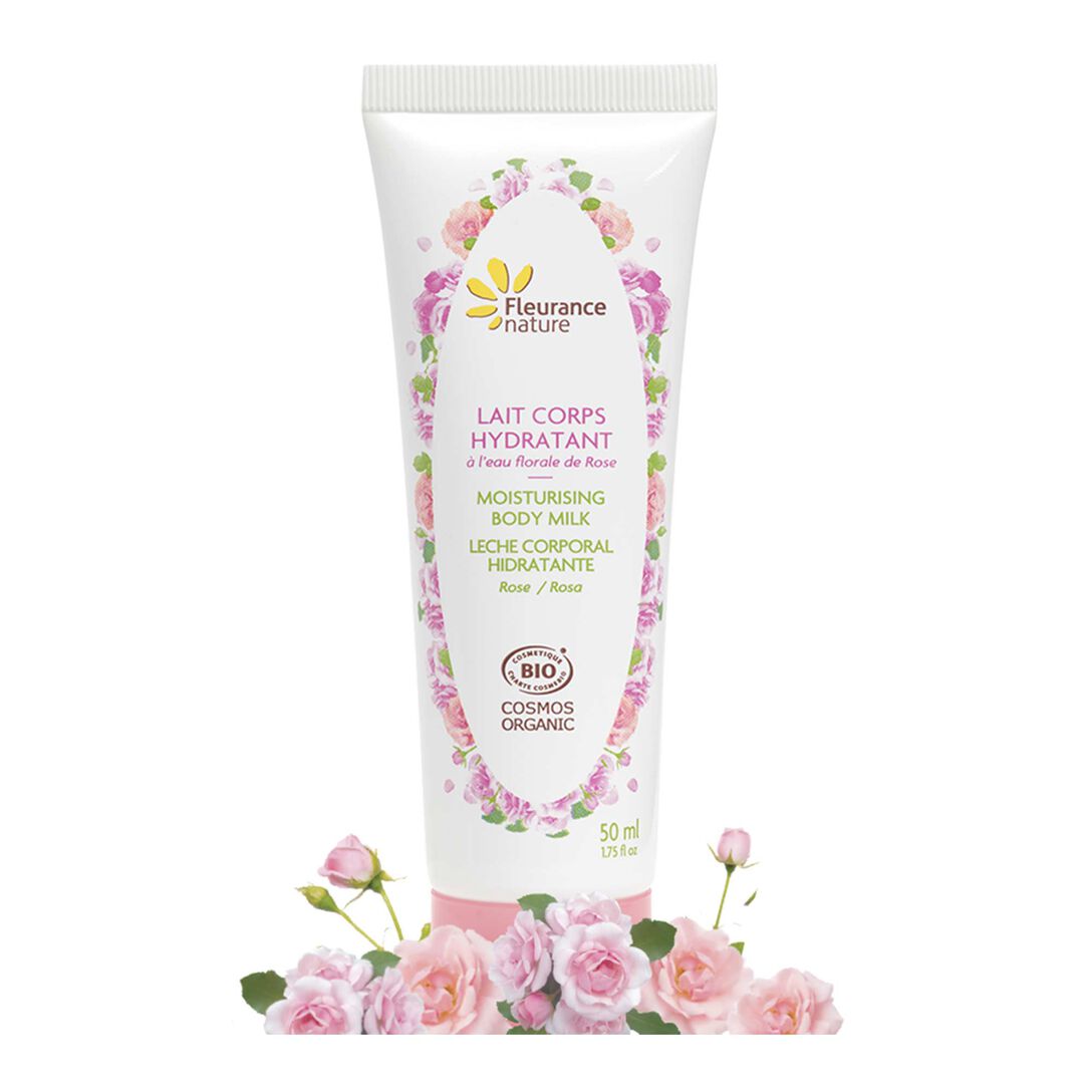 fleurance nature Lait corps hydratant à l'eau florale de Rose 50 ml