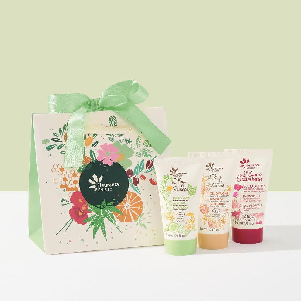 fleurance nature Sac Trio gels douche format voyage