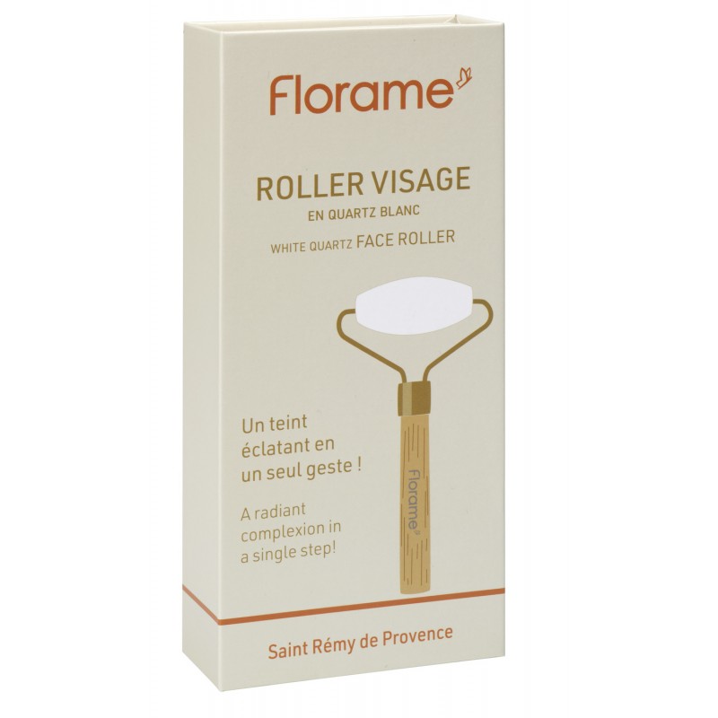 florame Roller visage en quartz blanc