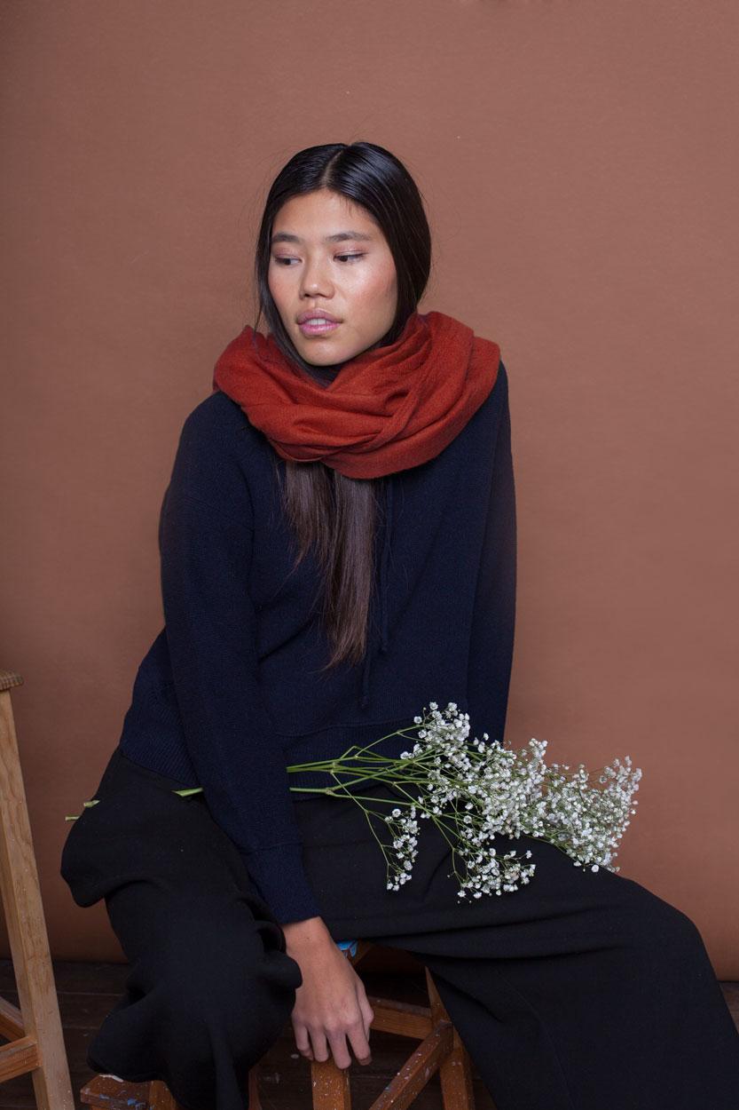 florenz Pashmina Cachemire Rouge