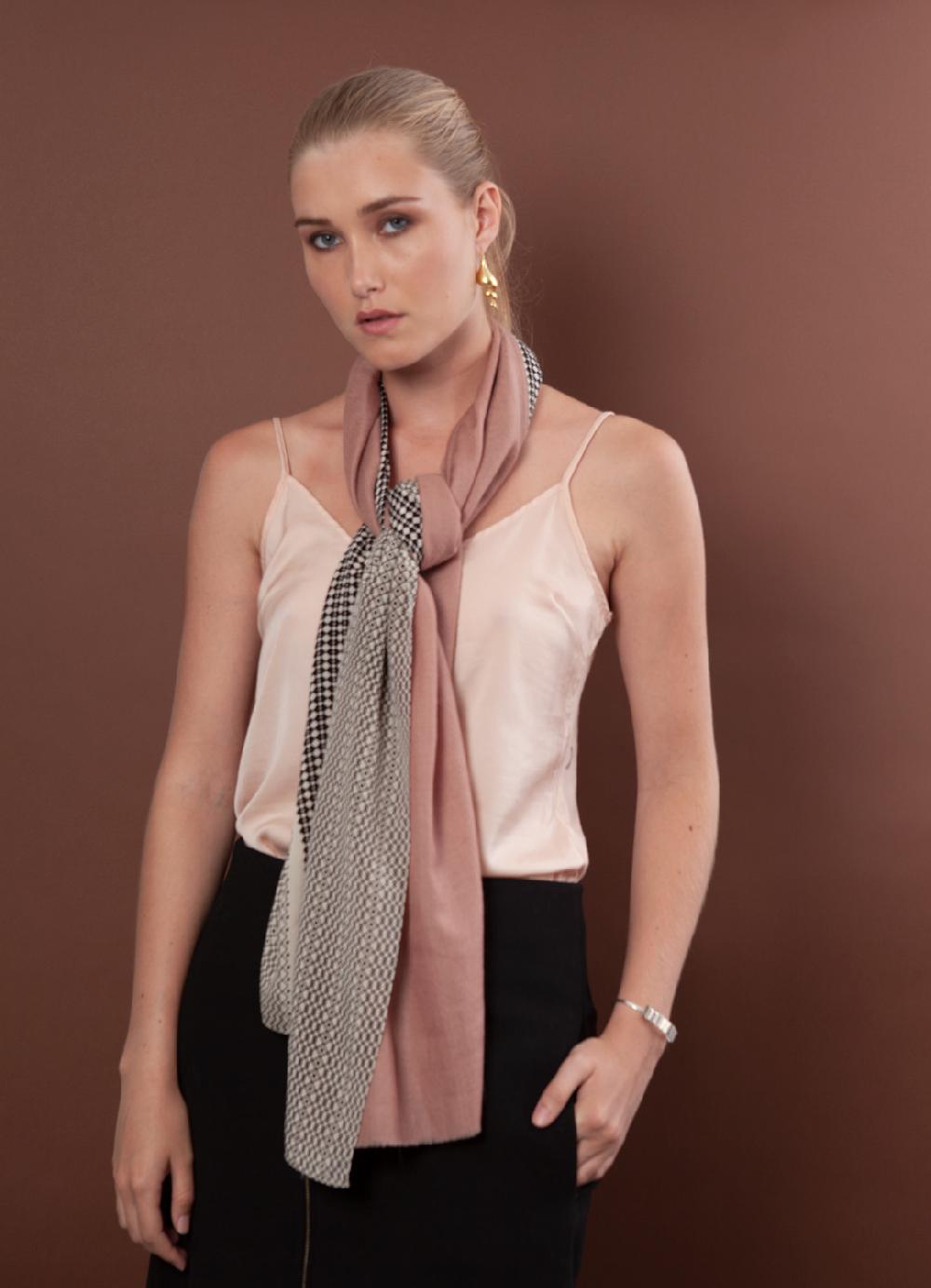 florenz Pashmina Cachemire & Soie Najda Rose