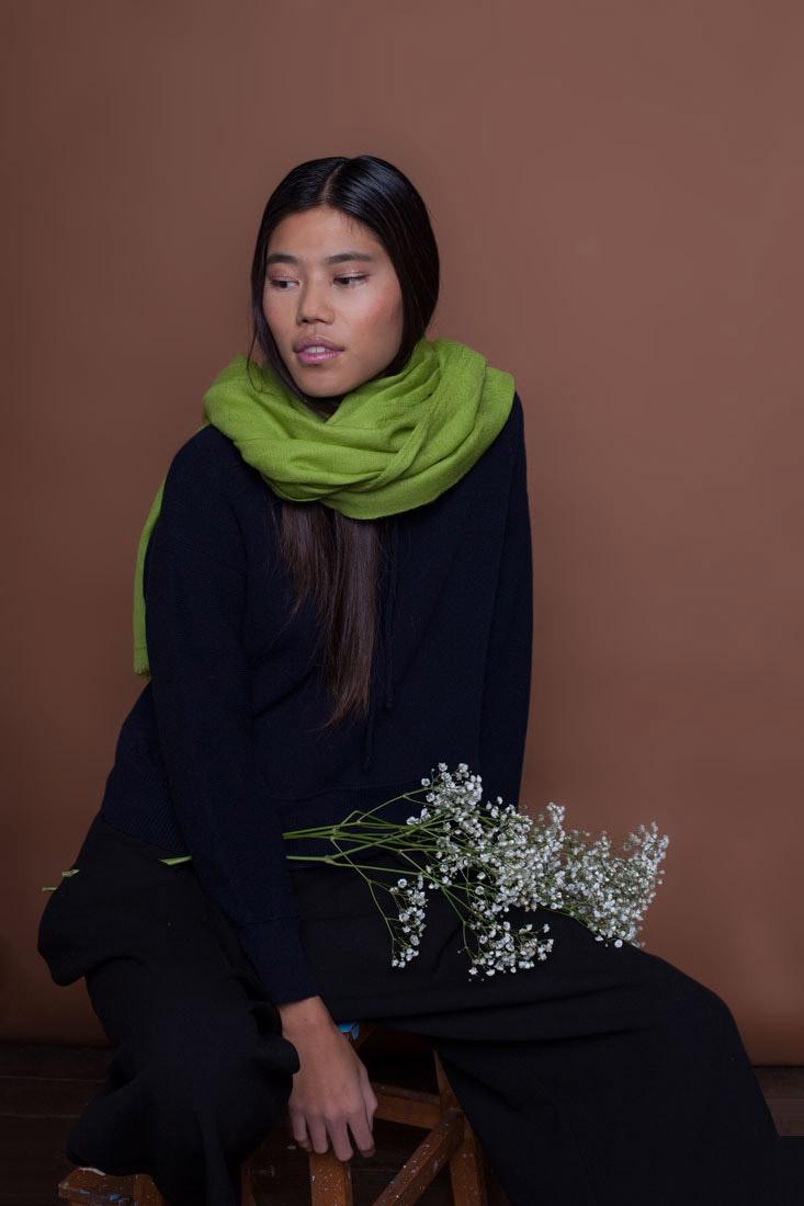 florenz Pashmina Cachemire Vert Pomme