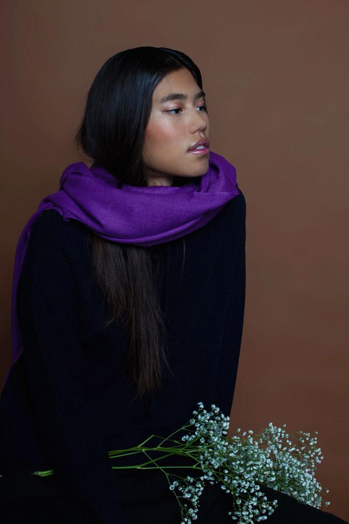 florenz Pashmina Cachemire Violet