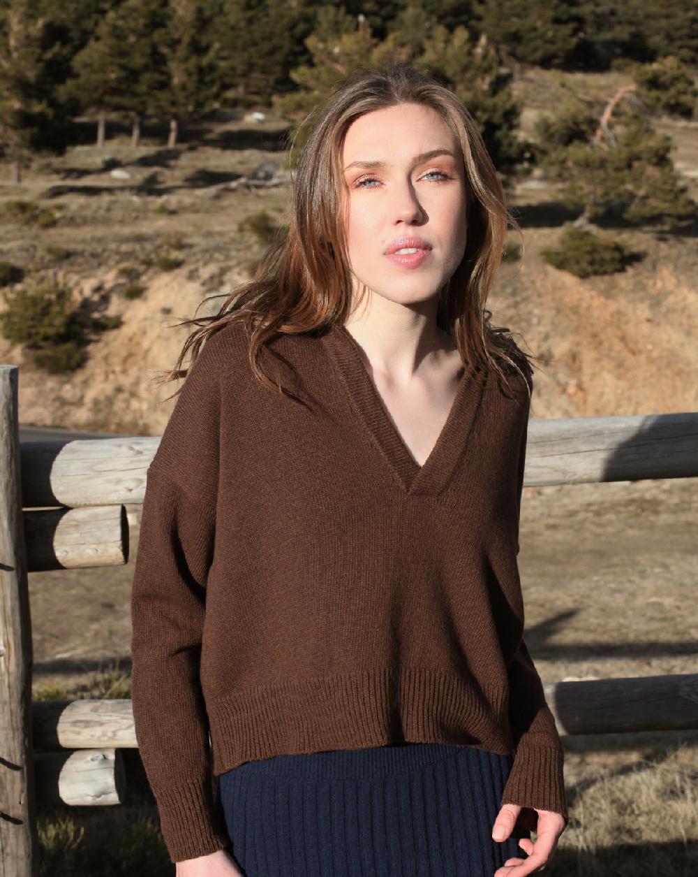 florenz Pull Cachemire Valeria châtaigne