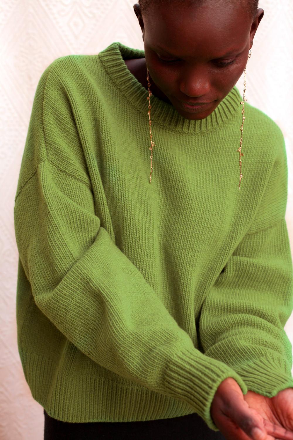Florenz Pull Cachemire Vert Pistache