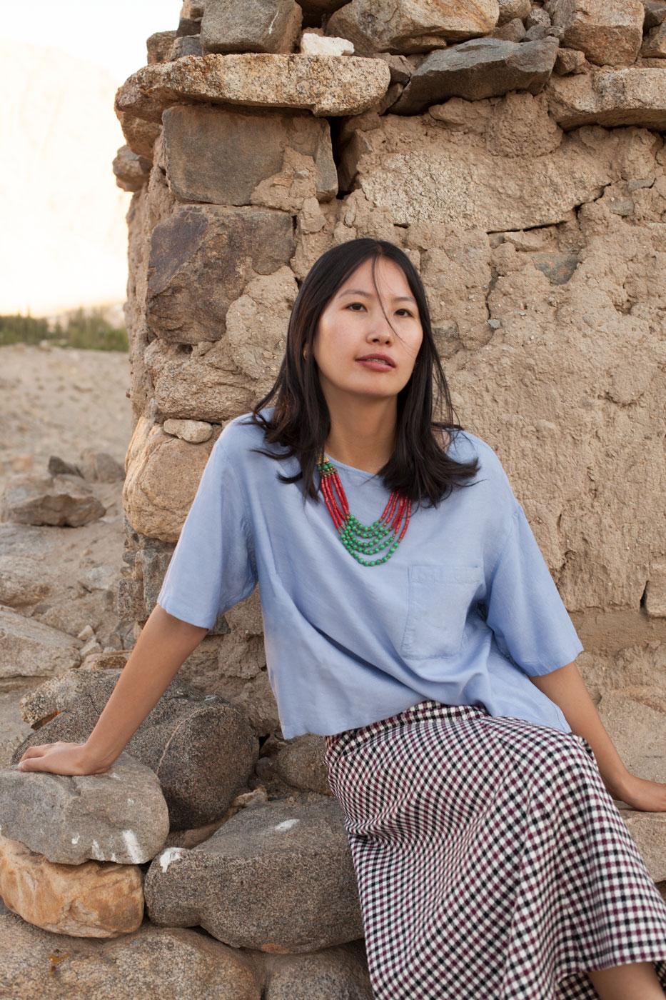 florenz Top en Soie Eri · Bleu Ciel