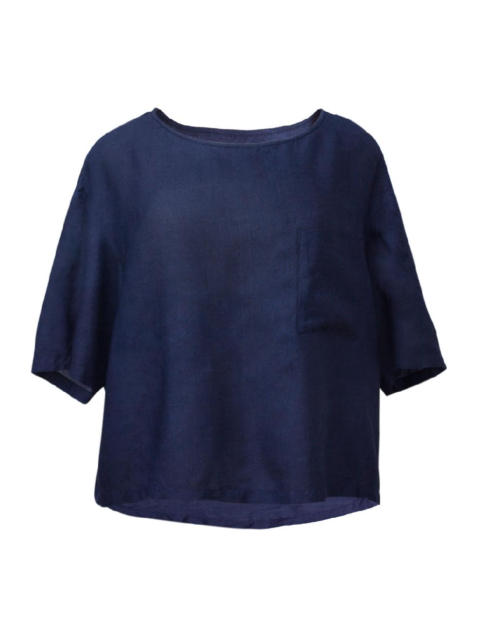 Florenz Top Soie Moonga Bleu
