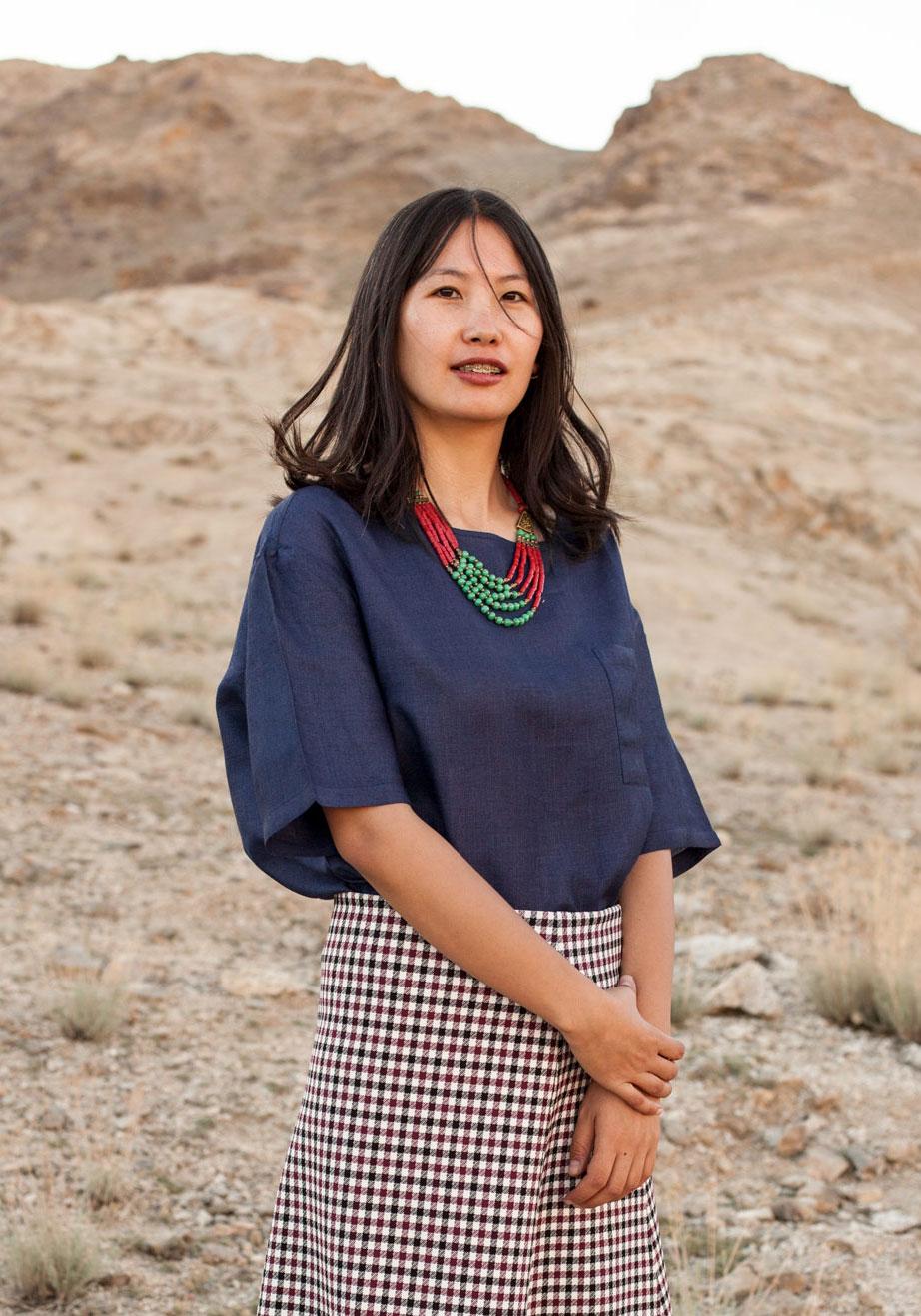 florenz Top Soie Moonga Bleu