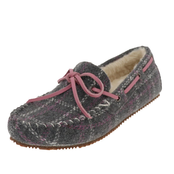 foamtreads Pantoufle à carreaux gris Arizona pour femmes