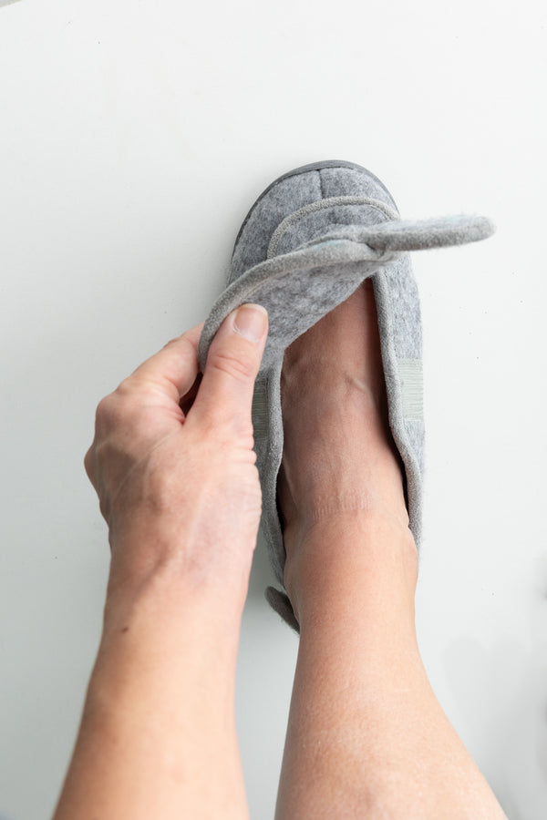 Foamtreads Pantoufle Kendale L2 En Feutre Gris Pour Femmes