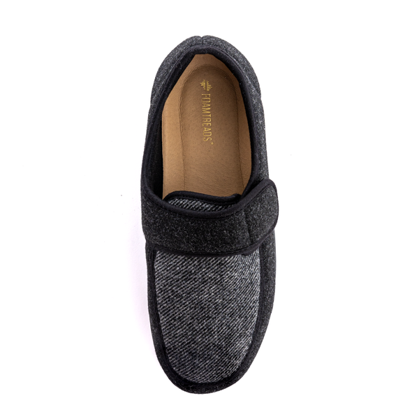 Foamtreads Pantoufle Morgan 2 En Laine Noire Pour Hommes