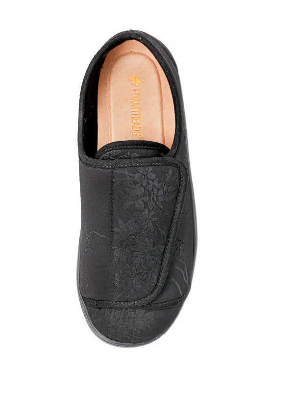 Foamtreads Pantoufle Nurse 2 En Satin Noir Pour Femmes