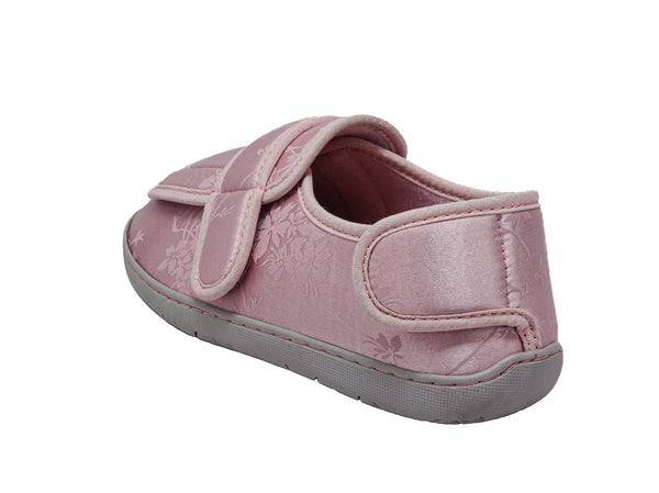 Foamtreads Pantoufle Physician L2 Dusty Rose En Satin Imprimé Pour Femmes