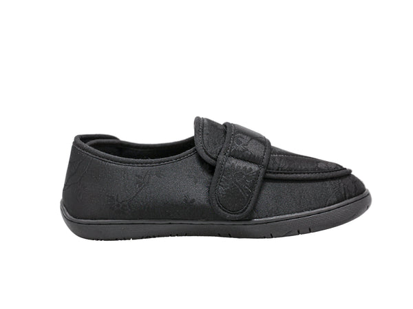 Foamtreads Pantoufle Physician L2 En Satin Noir Pour Femmes