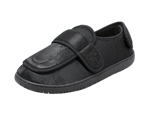 foamtreads Pantoufle Physician L2 en satin noir pour femmes