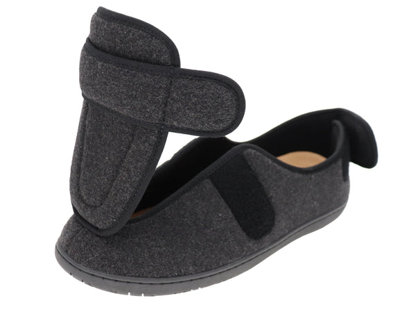 Foamtreads Pantoufle Pour Hommes En Laine Noire Physician M2