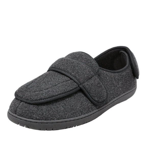 foamtreads Pantoufle pour hommes en laine noire Physician M2