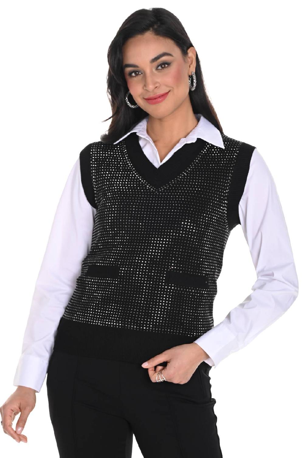 frank lyman GILET EN MAILLE SANS MANCHES style #244673U