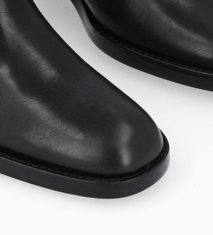 Free Lance Carma 45 Botte Western Avec Harnais Cuir Lisse Noir