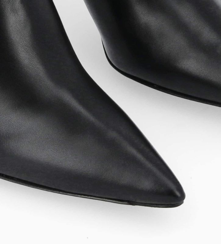 Free Lance Cathleen 65 Bottine Zippée à Talon Cuir De Veau Lisse Brillant Noir