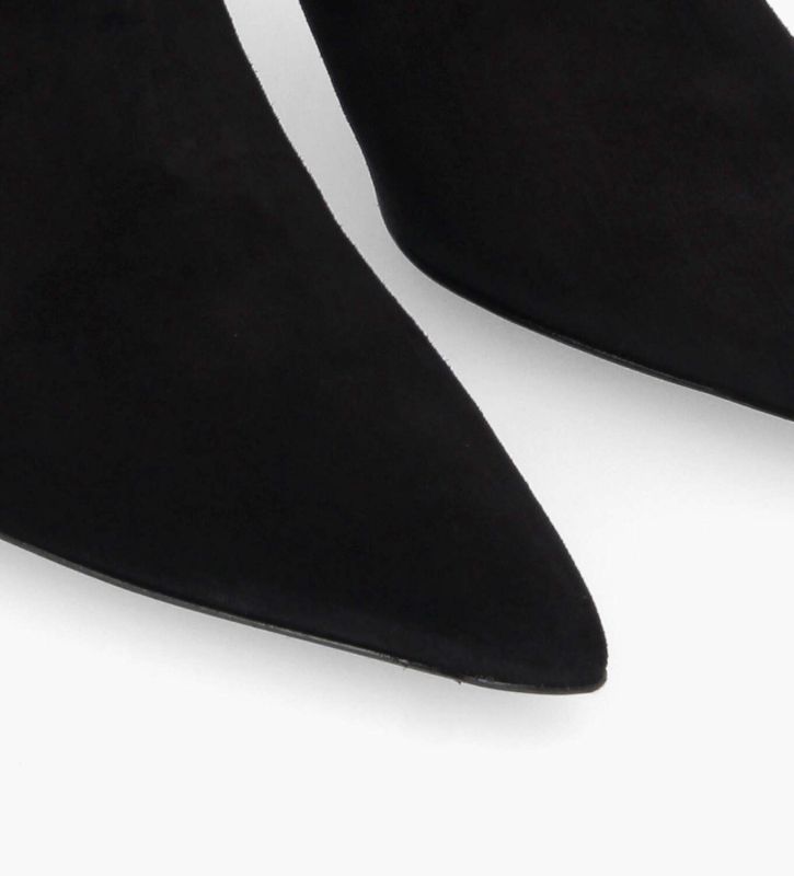 Free Lance Cathleen 65 Bottine Zippée à Talon Cuir Velours Noir