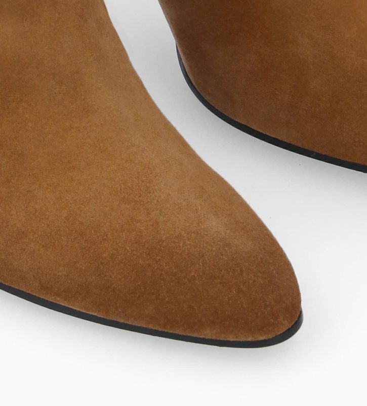 Free Lance Céleste 65 Botte à Talon Cuir Velours Brun