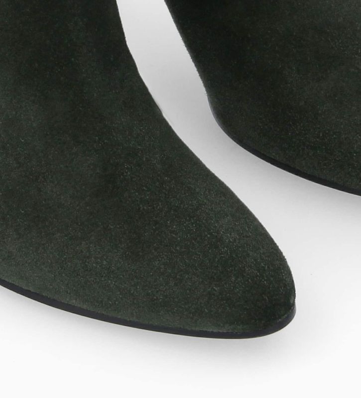 Free Lance Céleste 65 Botte à Talon Cuir Velours Militaire