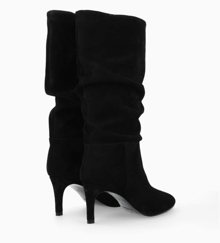 Free Lance Céleste 65 Botte à Talon Cuir Velours Noir