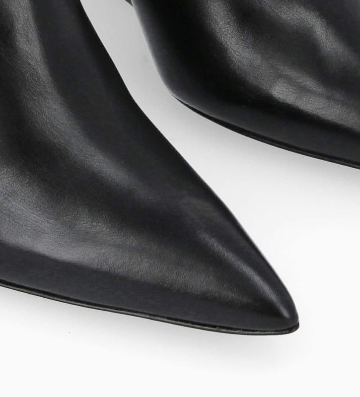 Free Lance Florence 70 Bottine Zippée à Talon Compensé Cuir De Veau Lisse Brillant Noir