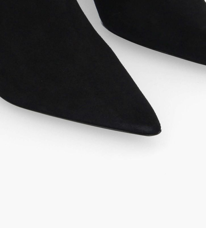 Free Lance Florence 70 Bottine Zippée à Talon Compensé Cuir Velours Noir