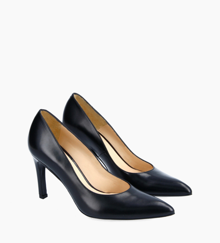 Free Lance Forel 70 Escarpin à Bout Pointu Cuir De Veau Lisse Noir