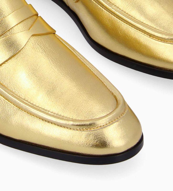 Free Lance Anaïs Mocassin Cuir Métallisé Or