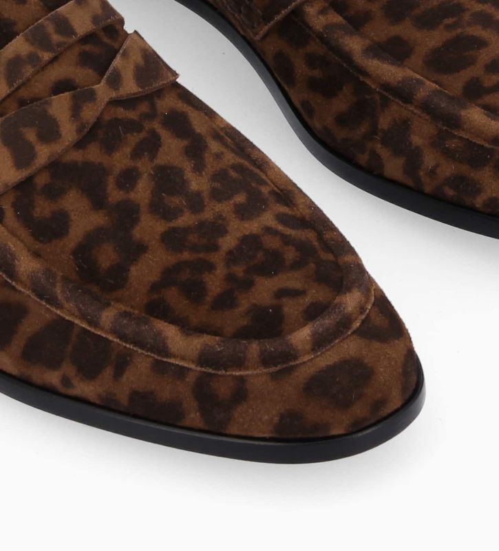 Free Lance Anaïs Mocassin Cuir Velours Léopard